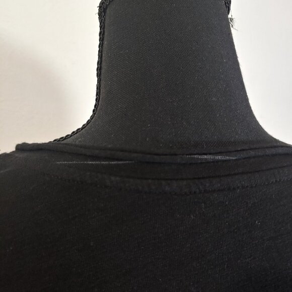 Anthropologie T.la Classic V Neck Pocket Tee Black - Picture 9 of 9